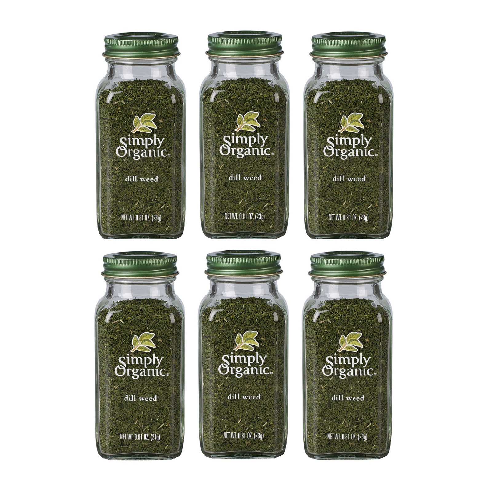 Simply Organic 6 Bottles Dill Weed 81oz Carlo Pacific