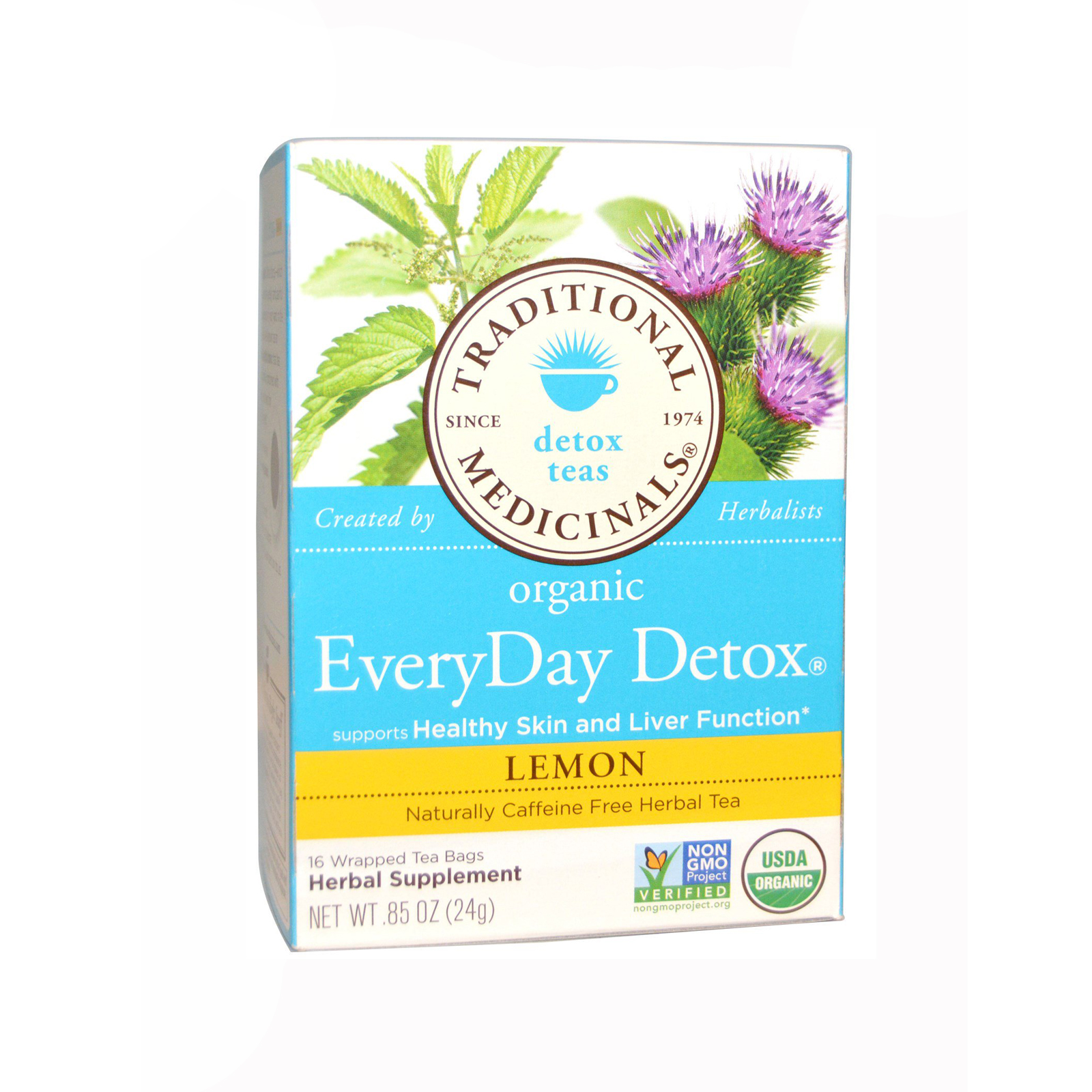 Traditional Medicinals 6 Packs Organic EveryDay Detox Lemon Tea 16 ...