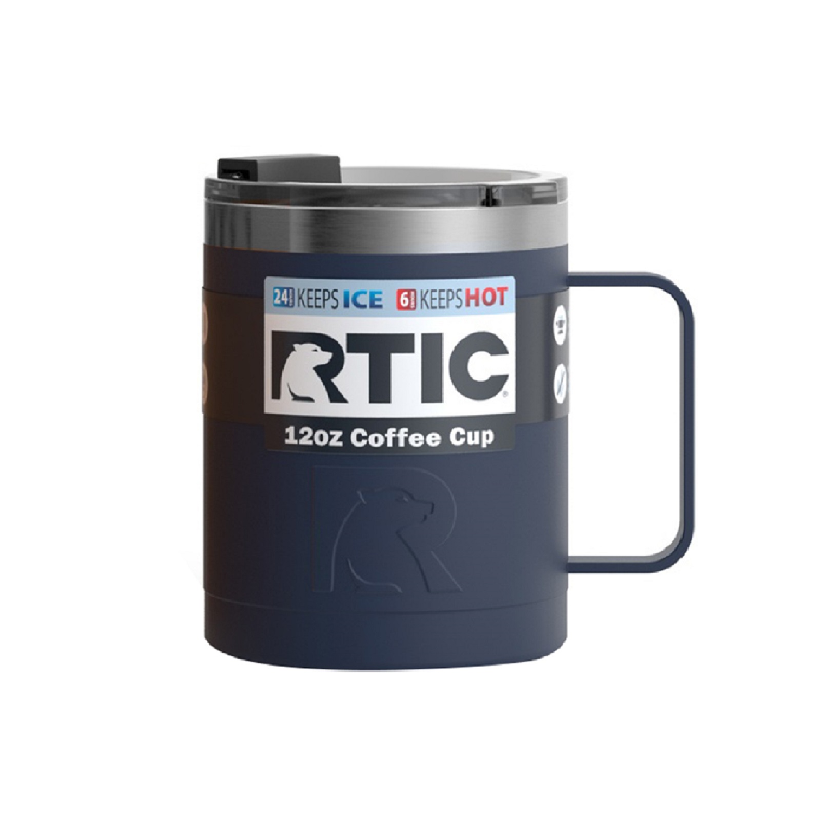 RTIC Coffee Cup Mug NEW Blue 12oz WIN WITH BLUE FRITO LAY Branded UNUSED  Sticker