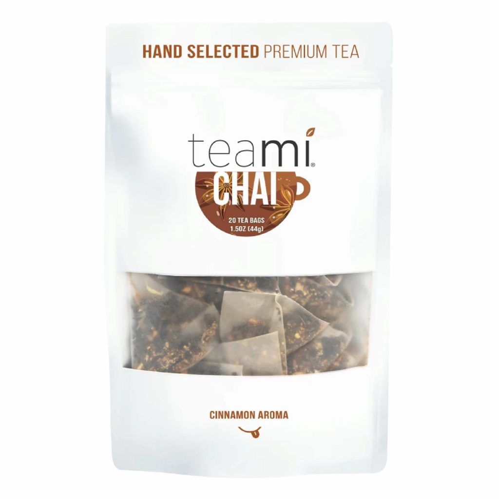 Teami Chai Tea Blend has zero calories, with no sugars or refined syrups! Take some time for yourself and feel the delicate balance between the mind, body, and spirit!