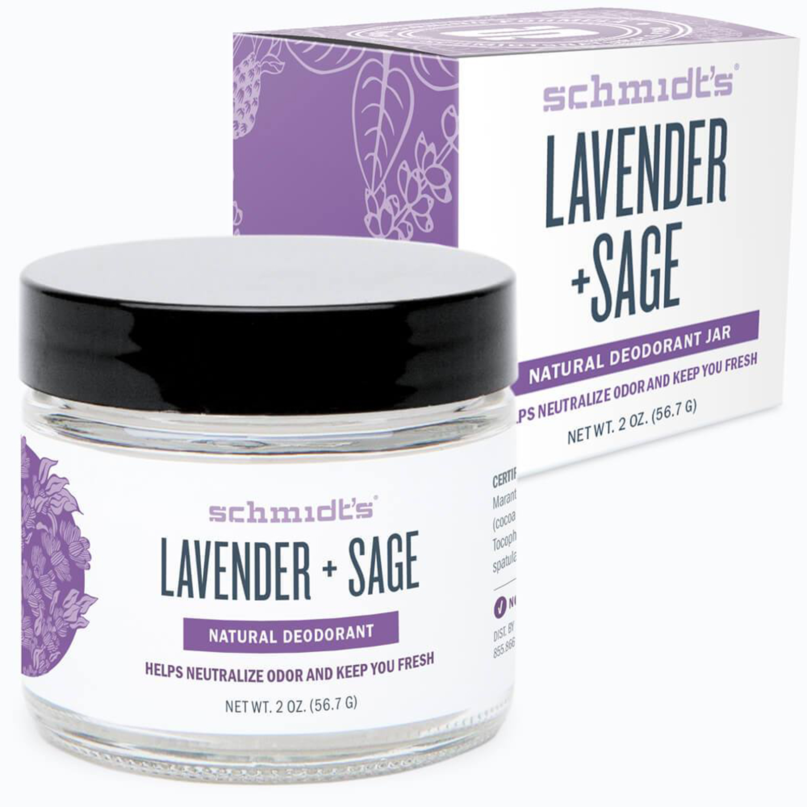 Schmidts Natural Deodorant Jar Lavender Sage 2oz - Carlo ...