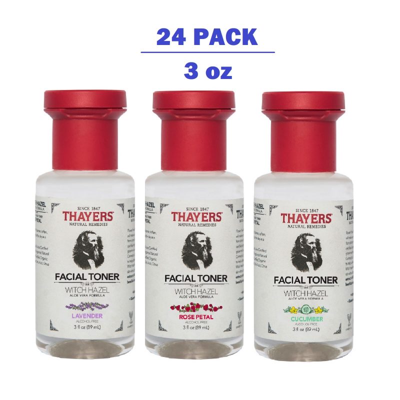 Thayers Trial Size 24 Packs Facial Toner 3oz Carlo Pacific