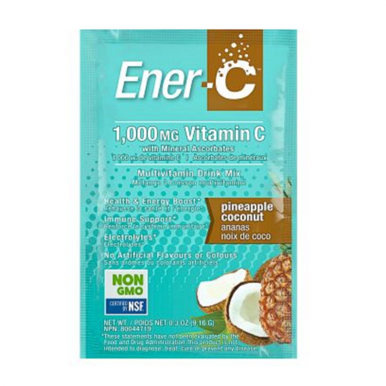 Ener C 1 000 Mg Vitamin C Effervescent Drink Mix Pineapple