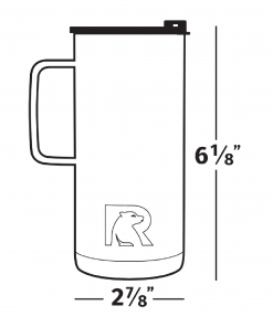 Buy RTIC Travel Mug 16oz. Stainless steel. Portable Thermal Cup, Vacuum-Insulated with Handle and Lid, Spill Proof, Ships to the Philippines.
