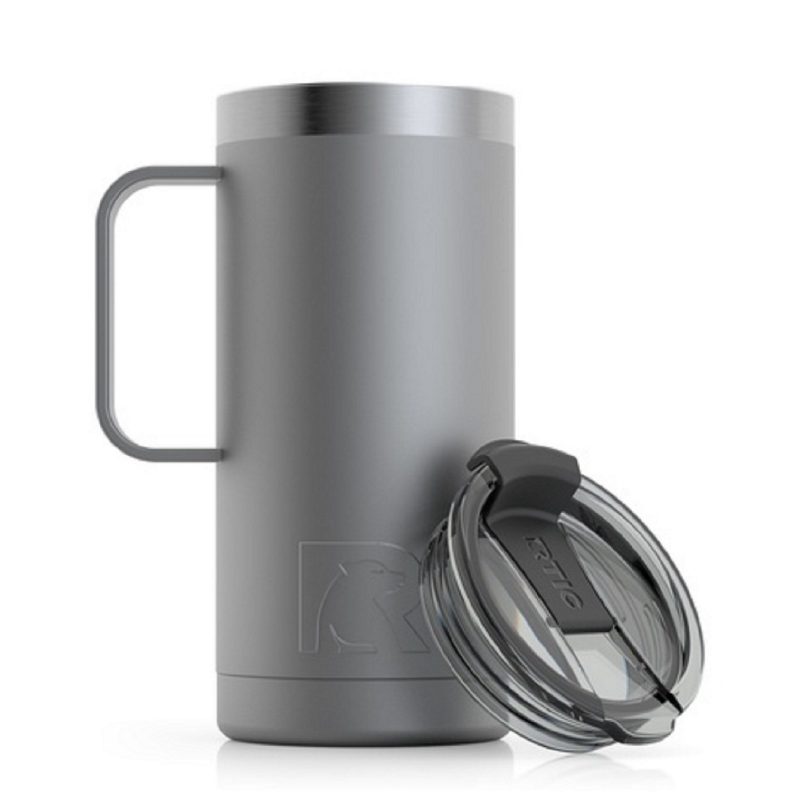 Buy RTIC Travel Mug Graphite. Stainless steel. Portable Thermal Cup, Vacuum-Insulated with Handle & Lid, Spill Proof, Ships to the Philippines.