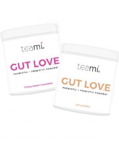 Teami Gut Love is a shelf-stable Probiotics Prebiotics supplement to support belly balance, gut health, and overall inner wellness!