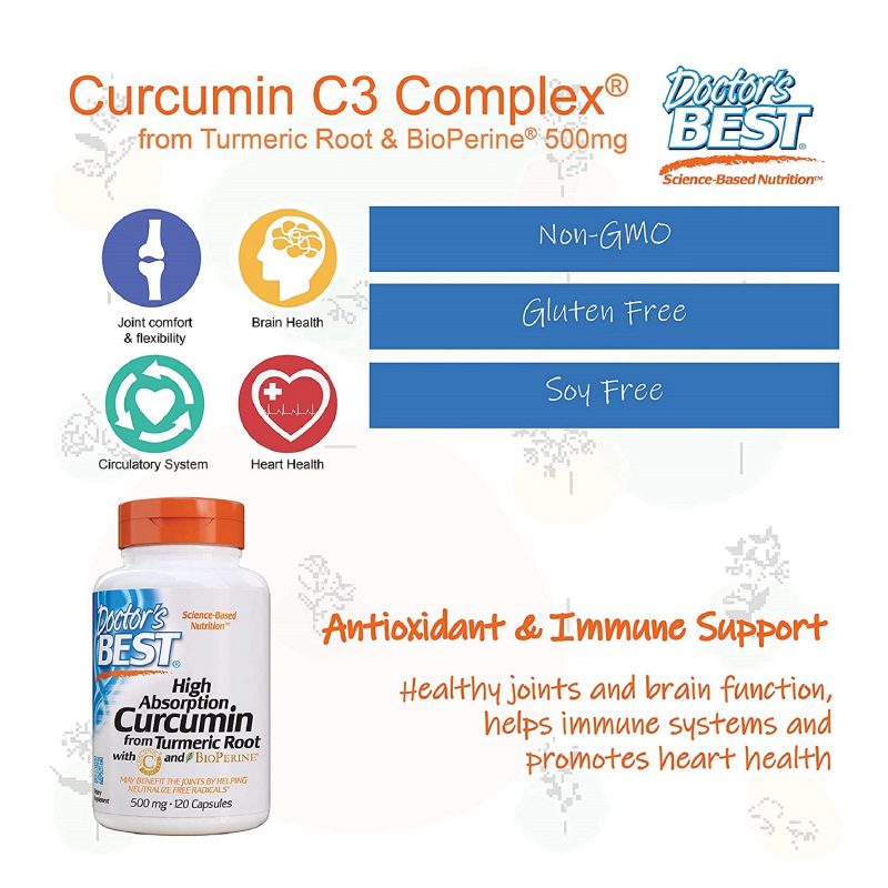 Doctor S Best High Absorption Curcumin 500mg 120 Capsules