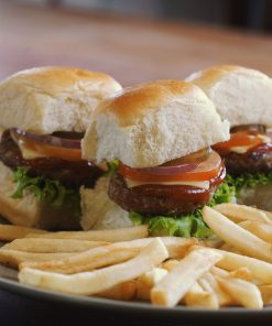 This cheese burger filled with char-grilled beef patties, cheddar pickle, lettuce, onions, and tomatoes is a must try! Delivery in Metro Manila.