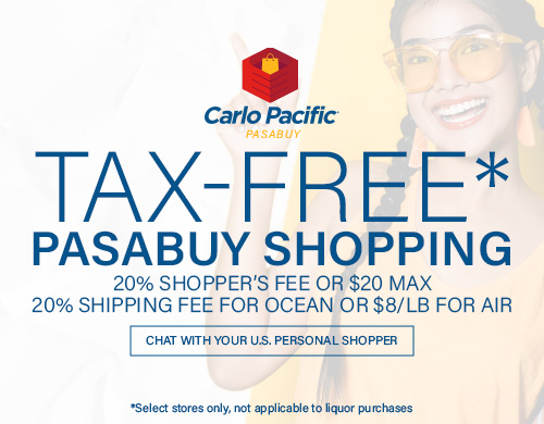 Save 9.5% and more when you Pasabuy from the US with Carlo Pacific!