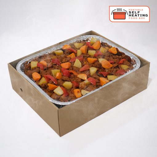 Send Pork Menudo Hotbox in a personalized, self-heating box to keep your food hot and fresh. Delivery in Metro Manila via CarloPacific.com.