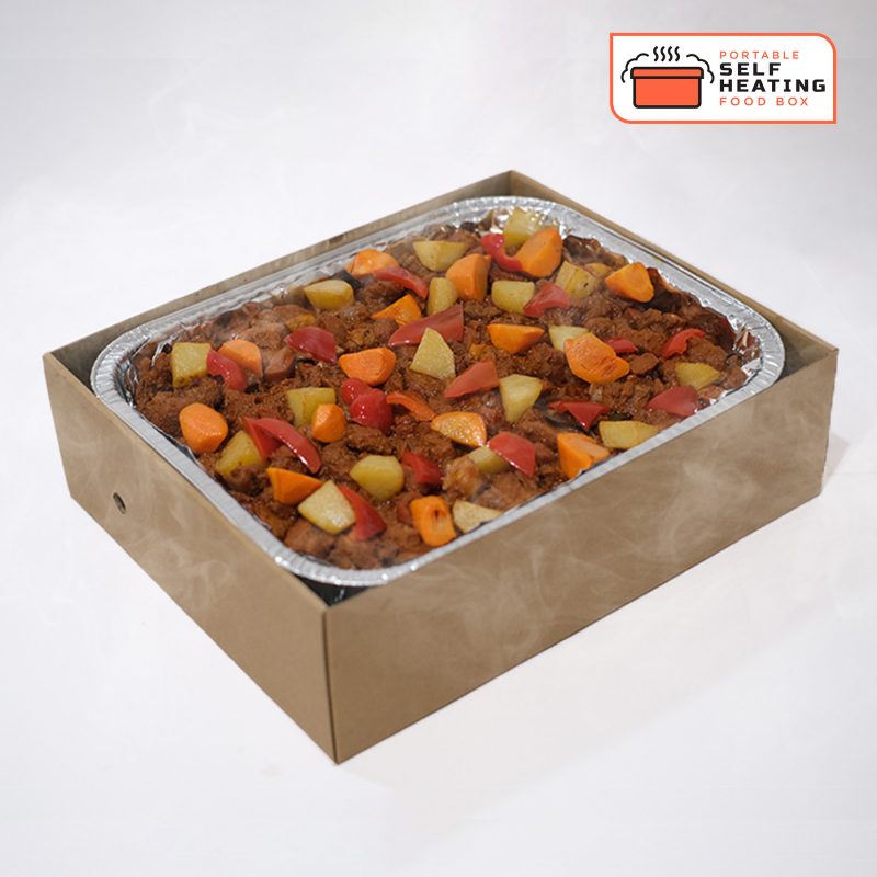 Send Pork Menudo Hotbox in a personalized, self-heating box to keep your food hot and fresh. Delivery in Metro Manila via CarloPacific.com.