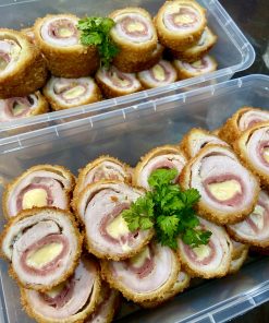 Order Chicken Cordon Bleu party tray for delivery in Cebu and pay online via CarloPacific.com. Available for 3 pax up to 20 pax.